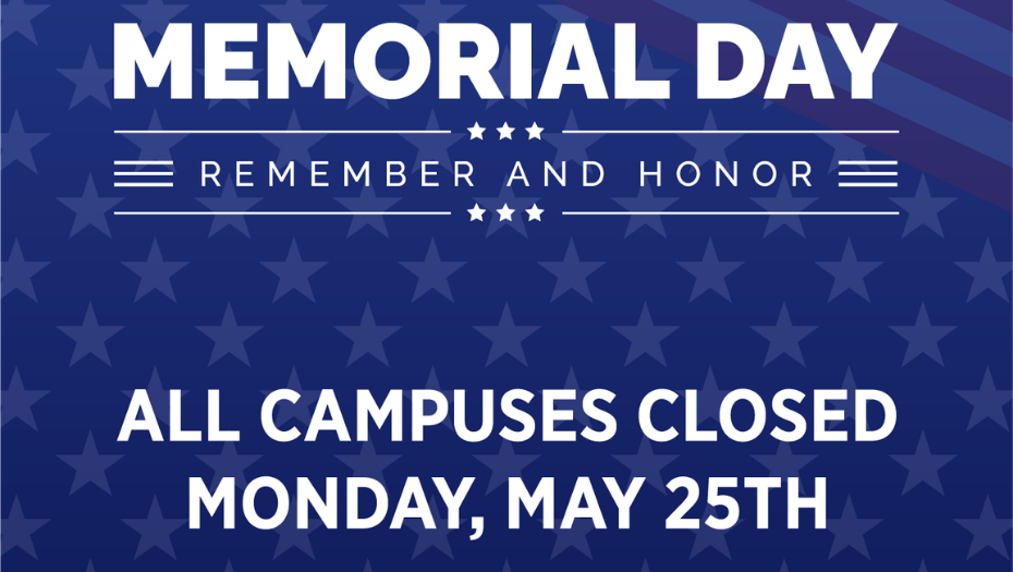 Memorial Day Campus Closure